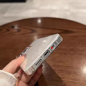 Coque à paillettes étoilées Texture lentille électrolytique coque de téléphone pour iPhone 15 Airtag pour Apple Made Durable PC Soft PC Border Guard - Product Image 6