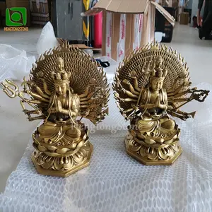 Style chinois Petite Statue De Bouddha En Bronze Cuivre <span class=keywords><strong>Mille</strong></span> Main Kwan-yin Bouddha - Product Image 2