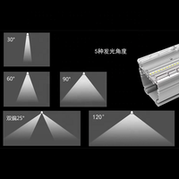 Diffuseur optique transparent pour lampes LED linéaires à extrusion, double concave asphérique, lentille SMD PC/PMMA