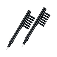 Brosse de nettoyage professionnelle pour aides auditives avec capuchon magnétique et boucle double face à poils doux pour l'entretien des filtres anti-cire des récepteurs