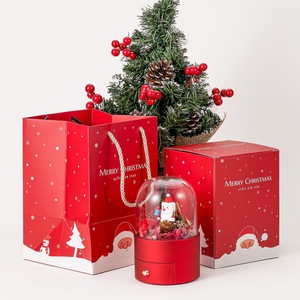 Rosa <span class=keywords><strong>Real</strong></span> de Navidad GR con Collar Te Amo en 100 Idiomas en Caja de Regalo, Rosas Eternas Hechas a Mano para Ella en el Día de San Valentín - Product Image 3