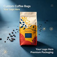 Sachet de café en aluminium thermoscellable avec fermeture éclair et valve, qualité alimentaire, pochette verticale pour acheteurs en gros et marques
