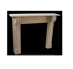 Cheminée en pierre de Jodhpur de qualité supérieure, design moderne pour une utilisation en intérieur, montage mural, détails artisanaux traditionnels, Inde - Product Image 4