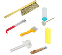Kit d'outils d'apiculture en gros de 15 pièces : fumoir, brosse, gants, vêtements, cadre, pince, cage à reine
