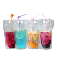Plusieurs options de capacité disponibles : 200 ml, 250 ml, 300 ml. Pochette transparente pour boissons, thé au lait, jus, emballage de liquides.