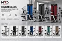 Máquina de remo sentado con carga de pin MRD, entrenador de espalda de hierro fundido recubierto de goma, entrenamiento de fuerza para la parte superior del cuerpo para gimnasios