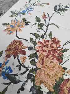 सफेद संगमरमर और टेराज़ो पत्थर स्क्वायर वाटरजेट फर्श सीढ़ियों सजावटी फूल मोज़ेक टाइल पदक - Product Image 4