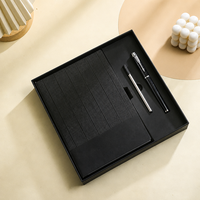 Carnet en cuir PU avec stylo à bille métallique, ensemble cadeau pour entreprise, papeterie personnalisée avec logo, cadeau