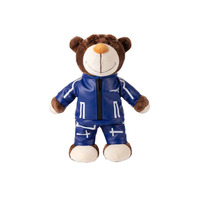 Poupée ours en peluche casque de moto