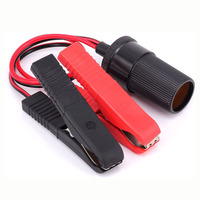 Adaptateur femelle pour allume-cigare de voiture avec pince crocodile pour batterie 12V, rallonge de séparateur de cigarette