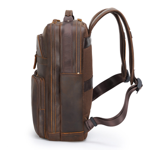 Custom Tiding New Arrival Dopshipping <b>Men</b> Casual Vintage Antitheft Cow Bull Full Grain Genuine Crazy Horse <b>Leather</b> Travel - Product Image 4