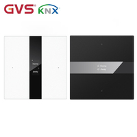 Bouton poussoir KNX/GVS/K-bus/OEM/ODM avec écran tactile en verre miroir, écran LCD 0,96 pouces, KNX, amélioration de la maison intelligente, automatisation, interrupteur mural