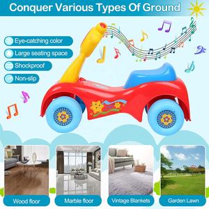 รถของเล่นนั่งบนรถสำหรับเด็ก,ของเล่นลายการ์ตูนวอล์คเกอร์นั่งยืนได้รถหัดเดินสำหรับเด็ก - Product Image 5