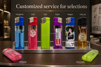 Briquet rechargeable personnalisé en plastique Baida de Chine pour fumeurs