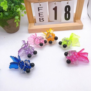 Hot Sale DIY Plastic Beads Keyrings Handmade <b>Cute</b> Women <b>Purse</b> Bag Decoration Acrylic Bead Promotion Gift Small Goldfish Keychain - Product Image 1