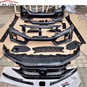 Kit de carrocería de alta calidad directo de fábrica, parachoques delantero, parachoques trasero, faldones laterales, alerón y parrilla para Honda <span class=keywords><strong>CIVIC</strong></span> <span class=keywords><strong>TYPER</strong></span> 2016-2022 - Product Image 2