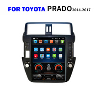 Radio de coche Android 10 para Toyota Prado Land Cruiser reproductor de sistema Multimedia de coche navegación GPS pantalla Vertical estilo Tesla 12,1"