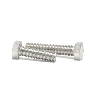 M8 Bolt M8-M42 Din933 Grade 6.8 8.8 A2 Zinc Stainless Steel 316 Long Fully Threaded Outer Hex Bolt