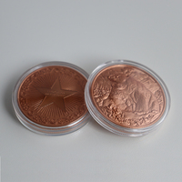 Pièce commémorative en cuivre pur 999 de 1 once Troy, gravée sur mesure, motif ours polaire, ultra haute relief, vente en gros