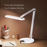 Lampe de bureau LED sans fil moderne avec chargeur intégré, flexible en ABS, simple, lumière de table DC, idéale pour la lecture, les chambres et les bureaux.