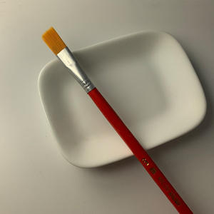 Lot de pinceaux d'artiste en nylon noir à manche en bois pour aquarelle, formes et tailles variées, excellente tenue de la peinture, prix bas, vente en gros - Product Image 2