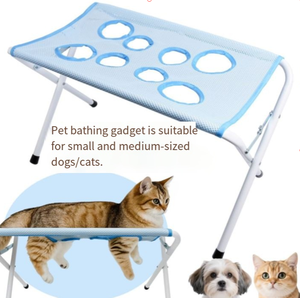 Support de bain multifonctionnel pour chat, baignoire fixe pour toilettage, usage en salle de bain, pour la coupe et le démêlage des poils - Product Image 1