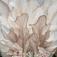 Arrangements de fleurs géantes en soie organza faits à la main de haute qualité pour centre de table, décoration de fête, mariage, scène, hôtel
