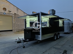 Mini Cute Trailer for Snack Food Vending Mobile Travel Tow bar Semi <strong>Trolley</strong> with Kitchen Equipment Set Trailer Cart - Product Image 3