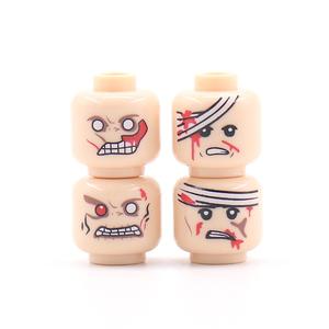 <span class=keywords><strong>4</strong></span> pièces/lot Expression tête soldat guerrier <span class=keywords><strong>Pirate</strong></span> Mini blocs de construction Figure accessoires enfants jouets éducatifs cadeau - Product Image 4