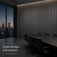 Panneau acoustique mural décoratif moderne, élégant, écologique, ignifuge, insonorisant, haute densité, structure stable, pour l'intérieur
