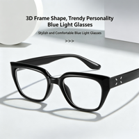 210288 Monturas de Gafas Anti-Luz Azul TR con Diseño de Borde Ancho, Estilo Influencer de Moda, Sensación de Internet, Inspiradas en el Libro Rojo Pequeño