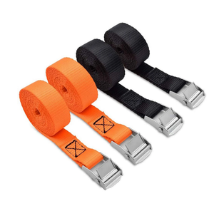 Correas de amarre con hebilla de leva de 1 pulgada x 12 pies con ganchos en S, resistencia a la rotura de 600 lb, hebilla de leva de acero aleado, para motocicleta y carga ligera - Product Image 1