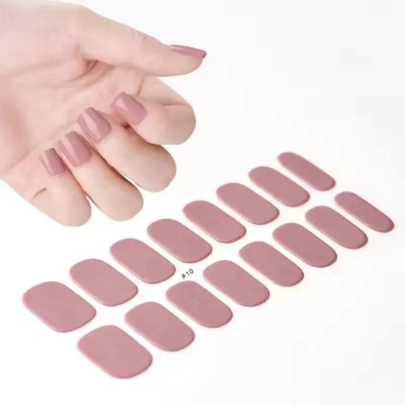Gmagic Beauty sticker Gel Nail Strips Cheap Price Gel Nail With The Uv Semi-cured Gel Nail Sticker