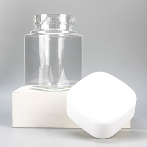 Customized Transparent Bottle PET Plastic Candy Container <b>Empty</b> Nutty <b>Jars</b> for Food Packaging with White Screw Cap - Product Image 2