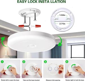 2024 Plastic Contemporary <b>LED</b> Ceiling <b>Light</b> Human <b>Sensor</b> Hotel Use 5-8m Detection Range 6000K/3000K Color Temp 25000 Hours - Product Image 6