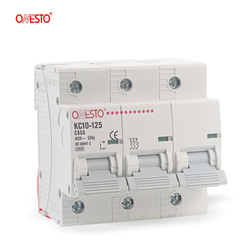 Disyuntor 3 P de alta calidad, disyuntor Din Rail tipo 125A MCB, 3 fases