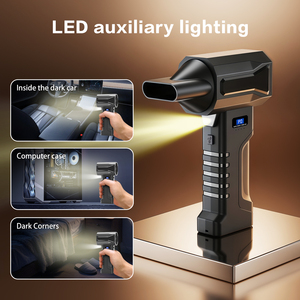 Souffleur à feuilles sans fil 300 000 tr/min, souffleur d'air portatif avec batterie 10000 mAh, turbo puissant 5 vitesses, lumières LED - Product Image 5