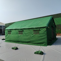 Carpa de Invierno para Exteriores, de Una Habitación, para las Cuatro Estaciones, de Lona de Algodón, con Aislamiento Térmico, Color Verde Militar, Resistente a la Nieve, para 10 Personas, Precio de Fábrica