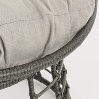 Moderner runder drehbarer Lounges essel mit Kissen Robuster Garten Wicker Patio Beach Papasan Set zum Entspannen