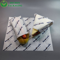 Doublures en papier d'emballage de charcuterie enduit personnalisé pour paniers alimentaires Utilisation simple face pour le pain Biscuits Chewing-gum
