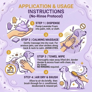 Shampooing sec pour chien en marque privée 210ml, mousse sans rinçage, revitalisant désodorisant pour chat, ODM - Product Image 5
