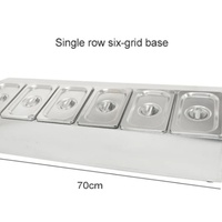 Ensemble de 5 bacs rectangulaires en acier inoxydable 1/6 pour assaisonnements alimentaires, avec couvercle, électrique, portable, neuf, pour buffets et restaurants