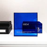 Boîte de rangement et d'exposition en acrylique transparente, écologique et moderne, avec couvercle, couleur et logo personnalisables, pour un design léger