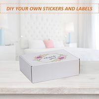 Boîtes en carton ondulé blanc personnalisées pour l'expédition, l'emballage et les petites entreprises