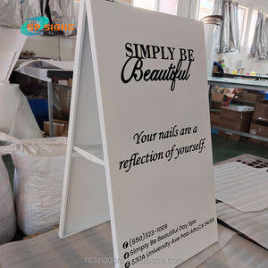 Panneaux publicitaires personnalisés en acier inoxydable double face pour trottoir, enseignes de rue, <span class=keywords><strong>signalisation</strong></span> extérieure pour entreprises - Product Image 3