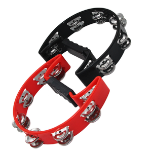 <span class=keywords><strong>Tambourin</strong></span> Métal Jingles Main Cloche Percussion <span class=keywords><strong>Demi</strong></span>-<span class=keywords><strong>lune</strong></span> Tambourins Instrument de Musique Cadeaux pour Enfants et Adultes Fête - Product Image 2