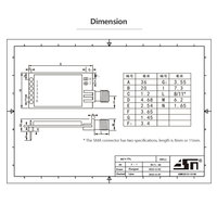 AS14-TTL 2.4G 2km portée de transmission lora irrigation sans fil lora module radio émetteur et récepteur uhf