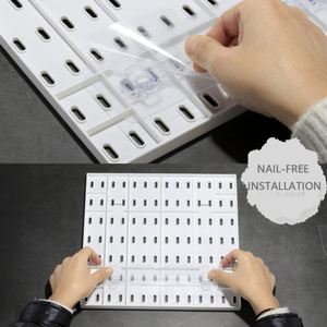 Office Desk Top Pegboard Metal Display Desktop Shelf and Colorful Plastic Peg <strong>Board</strong> Organizer <strong>Tool</strong> Holder <strong>Wall</strong> Panel - Product Image 5