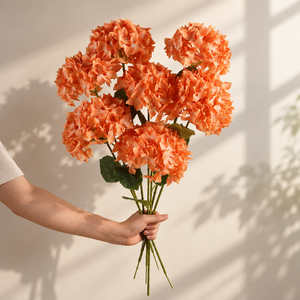 Tiges de fleurs d'hortensia artificielles en gros, bouquet artificiel en vrac pour la décoration de mariage - Product Image 3