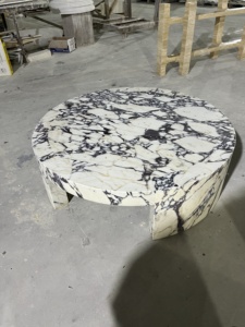 Mesa de centro de mármol ultraligera, moderna y sencilla, mesa redonda para decoración de interiores de oficina y casa - Product Image 4